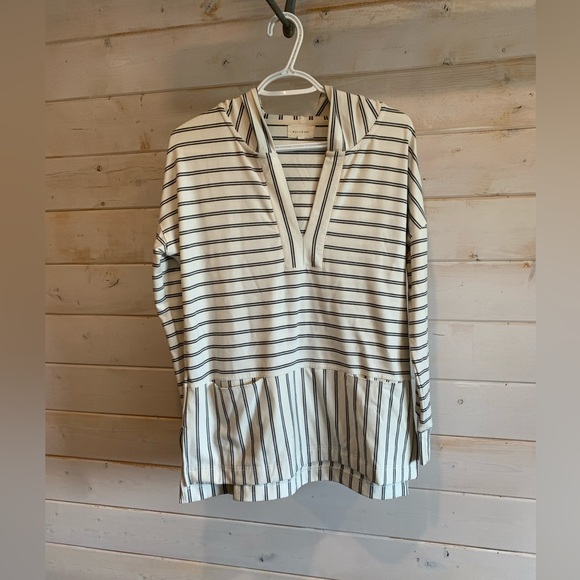 MELLODAY Tops - Melló Day | Women’s Hooded Striped Beach Sweater